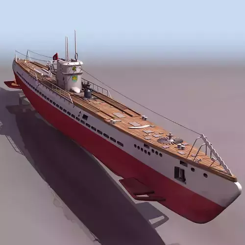 IX B submarine 3D model