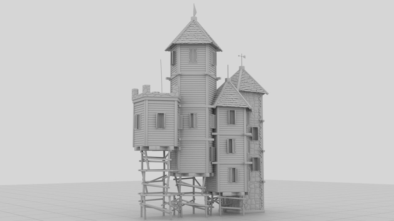 Small Strange Castle 3D model_10