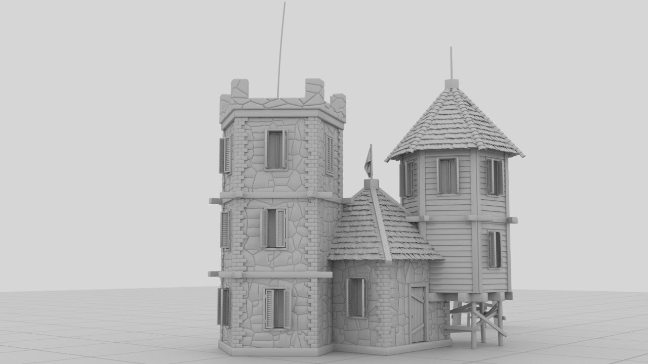 Small Strange Castle 3D model_11