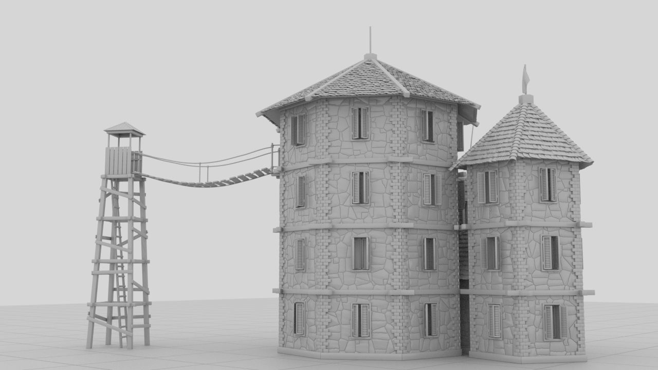 Small Strange Castle 3D model_14