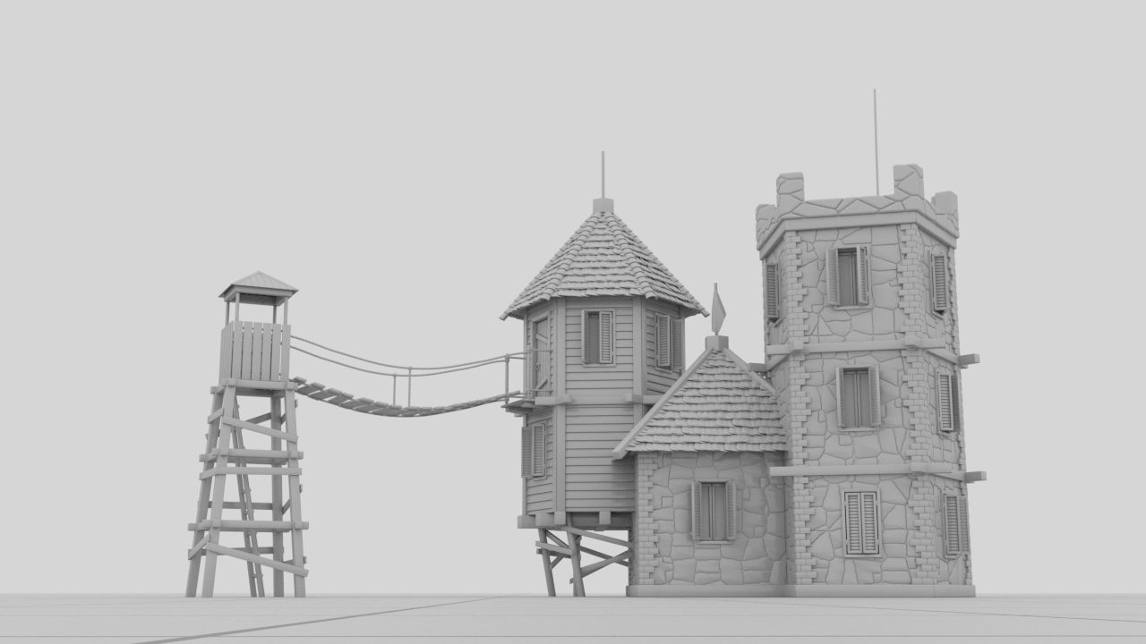 Small Strange Castle 3D model_12