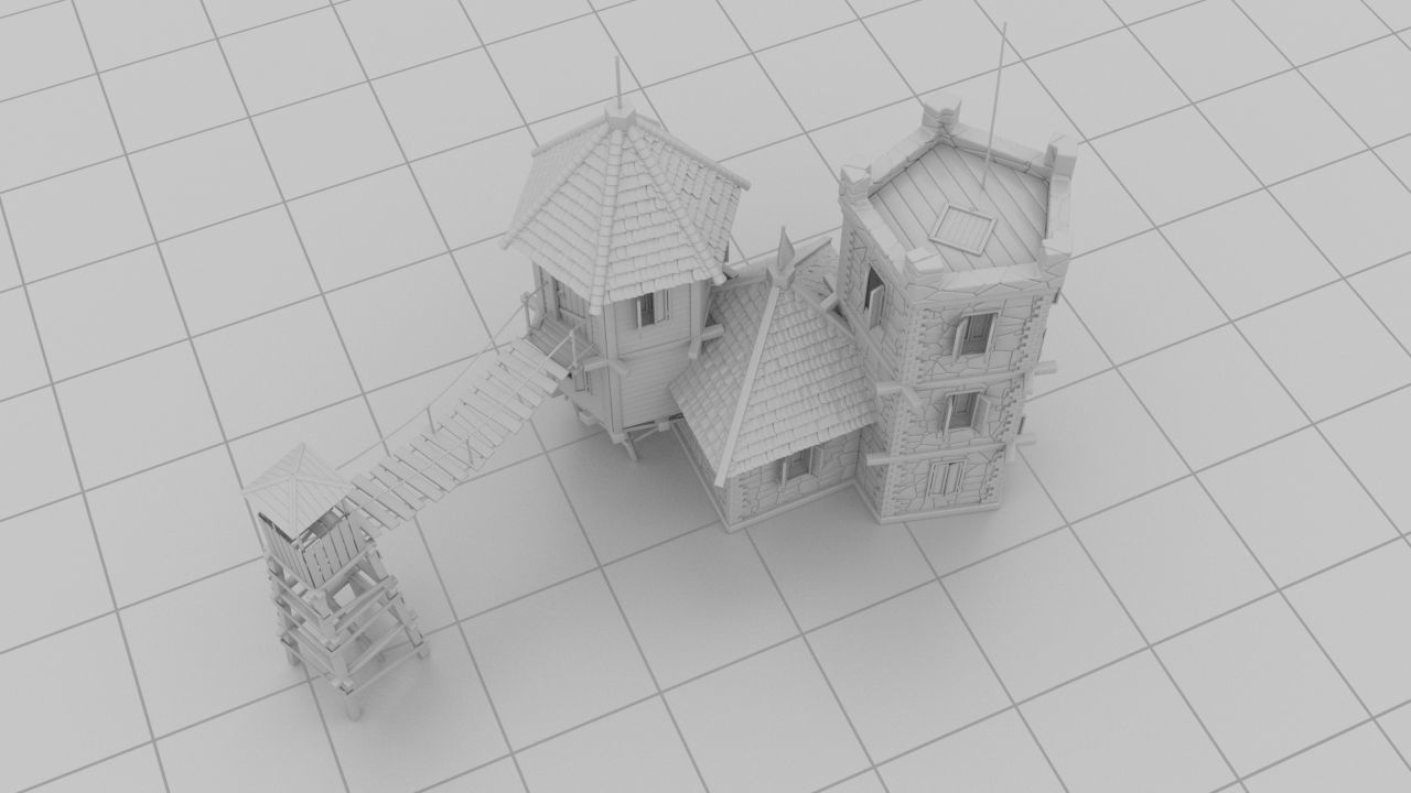 Small Strange Castle 3D model_13