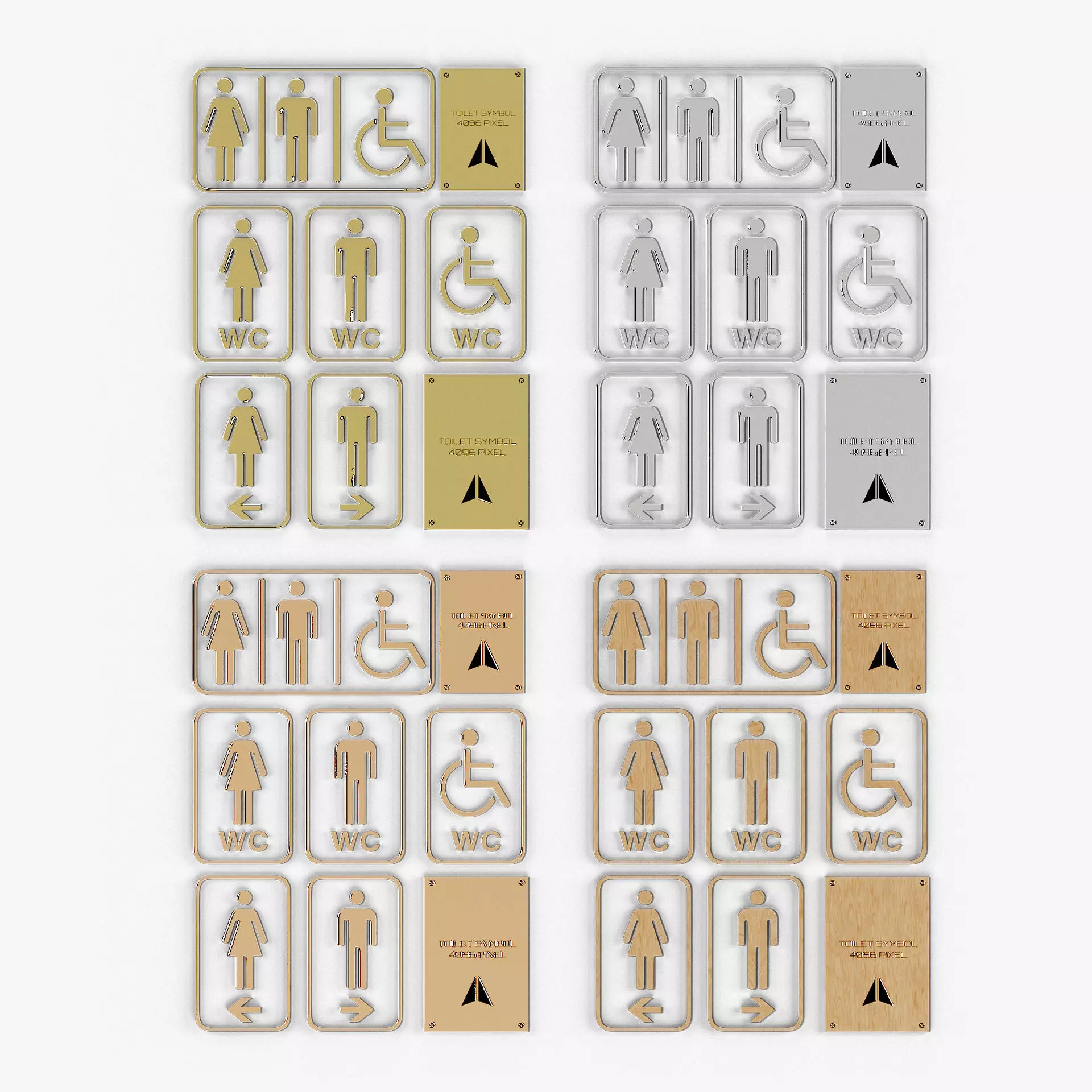 Toilet Symbol 3D model_0