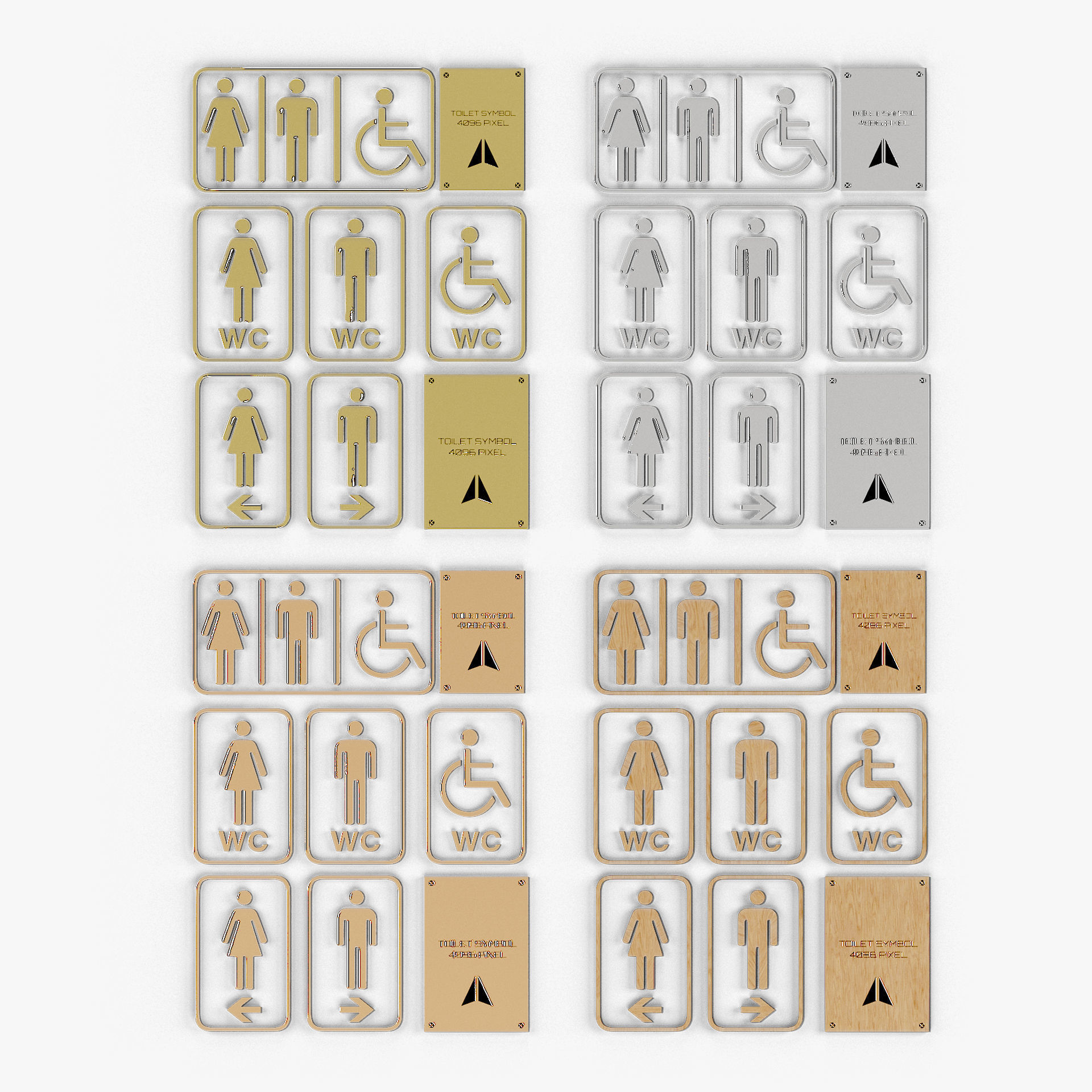 Toilet Symbol 3D model_1