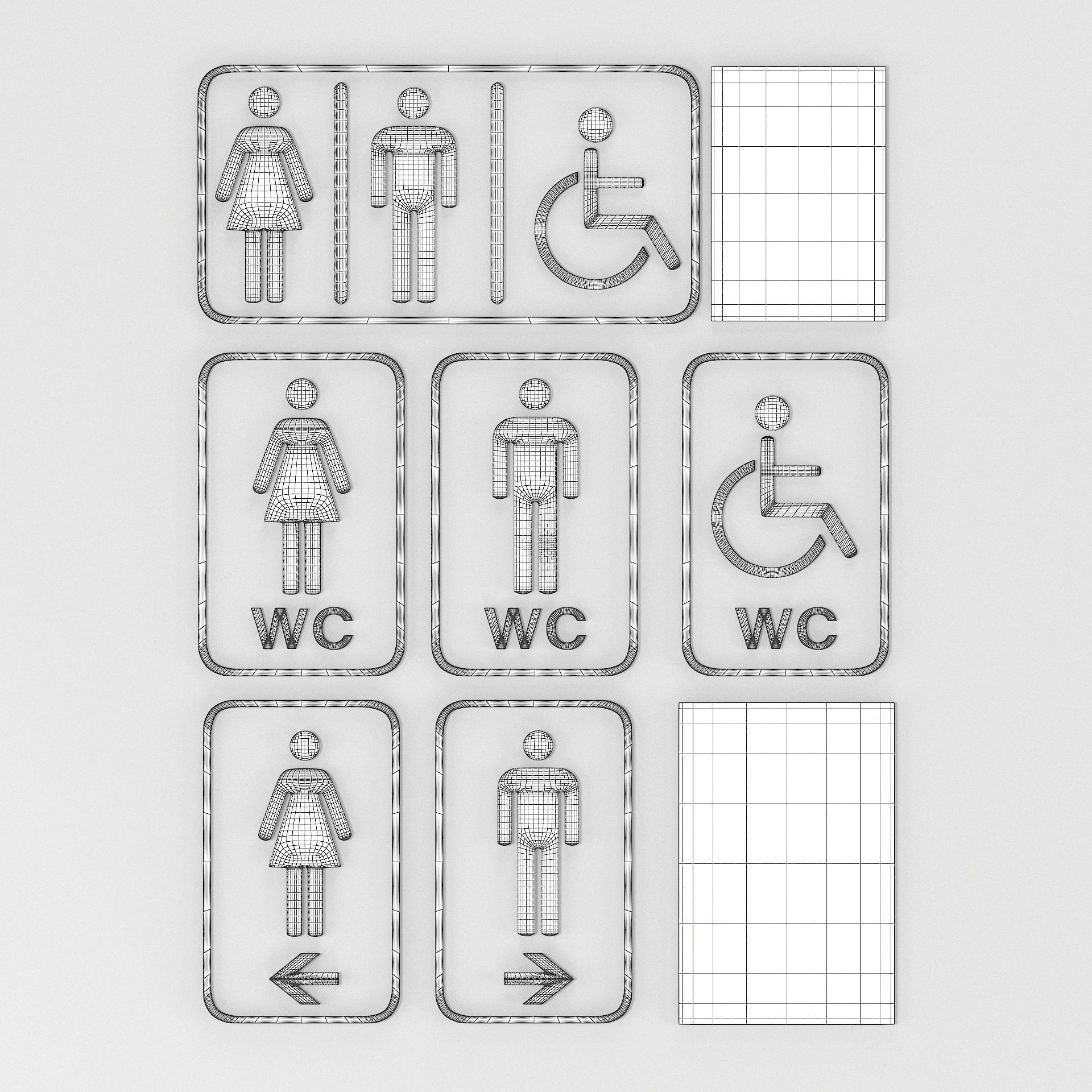 Toilet Symbol 3D model_5