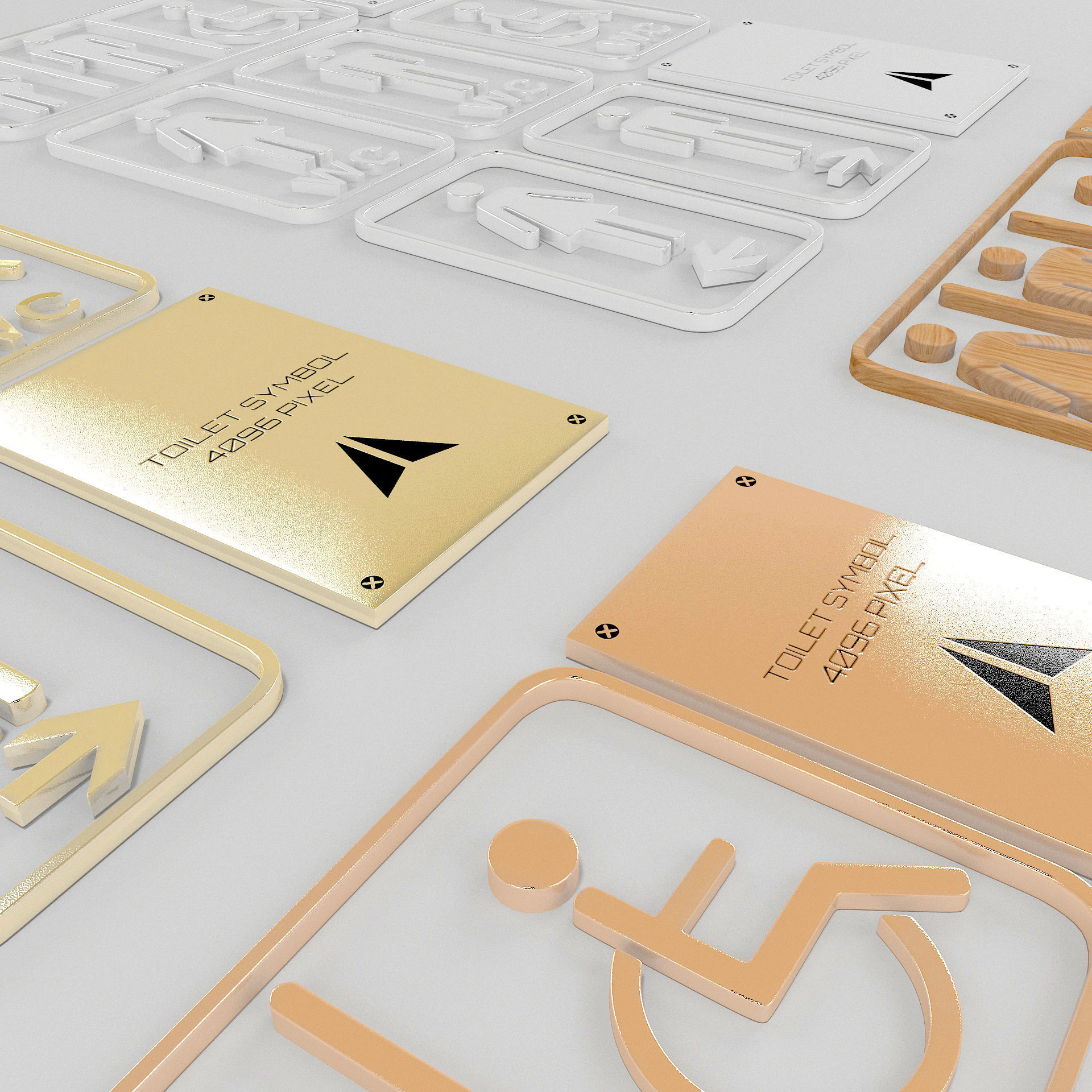 Toilet Symbol 3D model_4