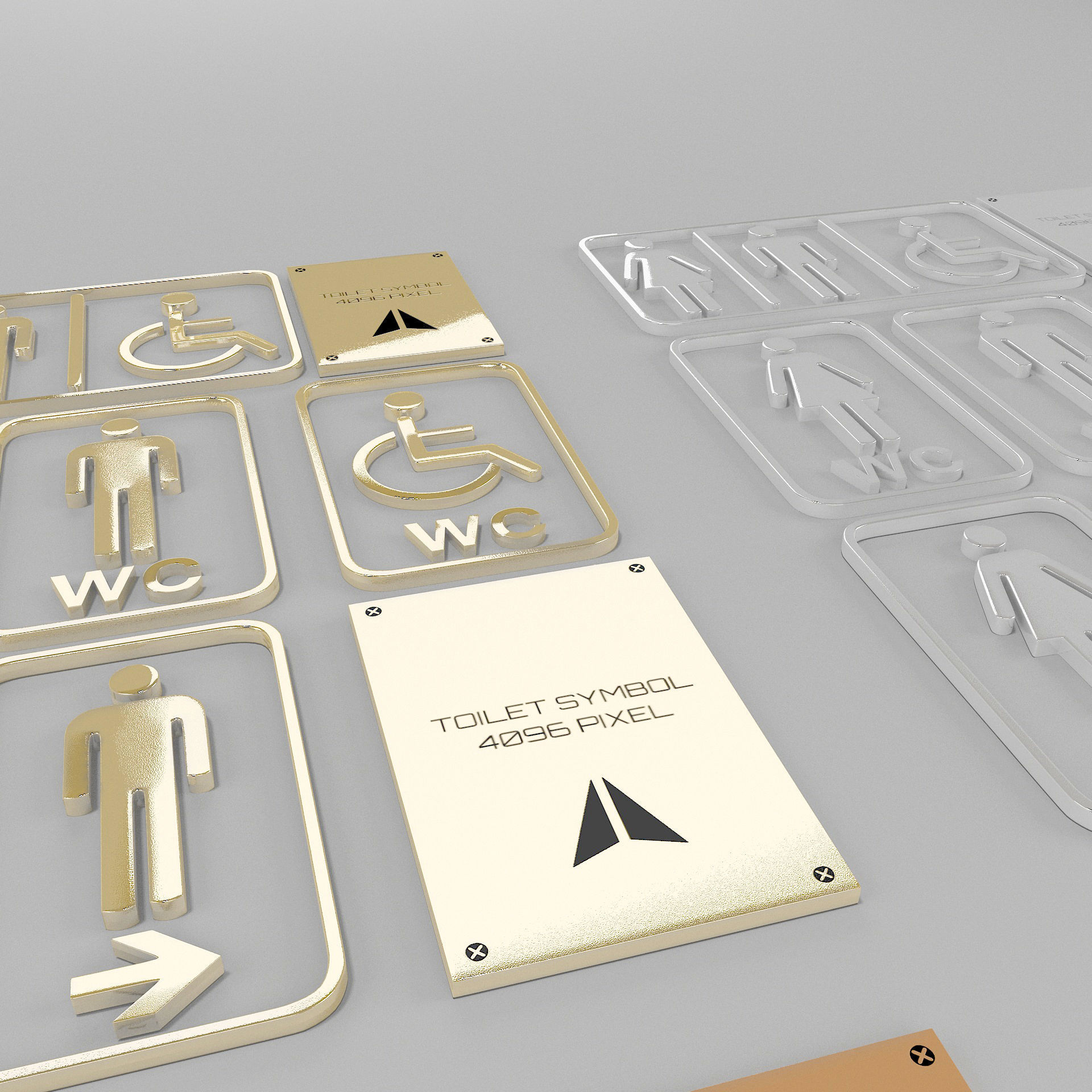 Toilet Symbol 3D model_3