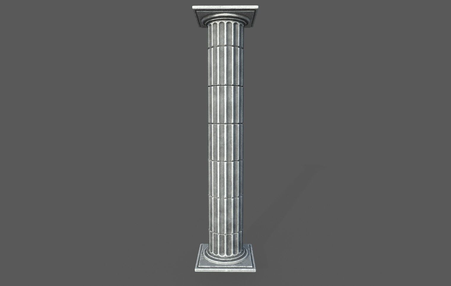 2 Roman Columns Low-poly 3D model_3