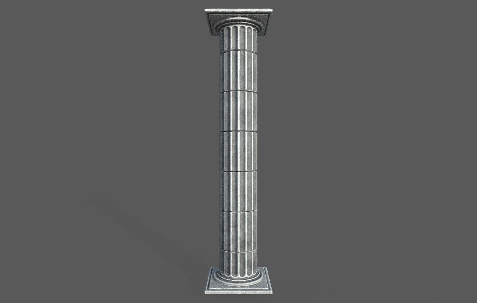 2 Roman Columns Low-poly 3D model_7