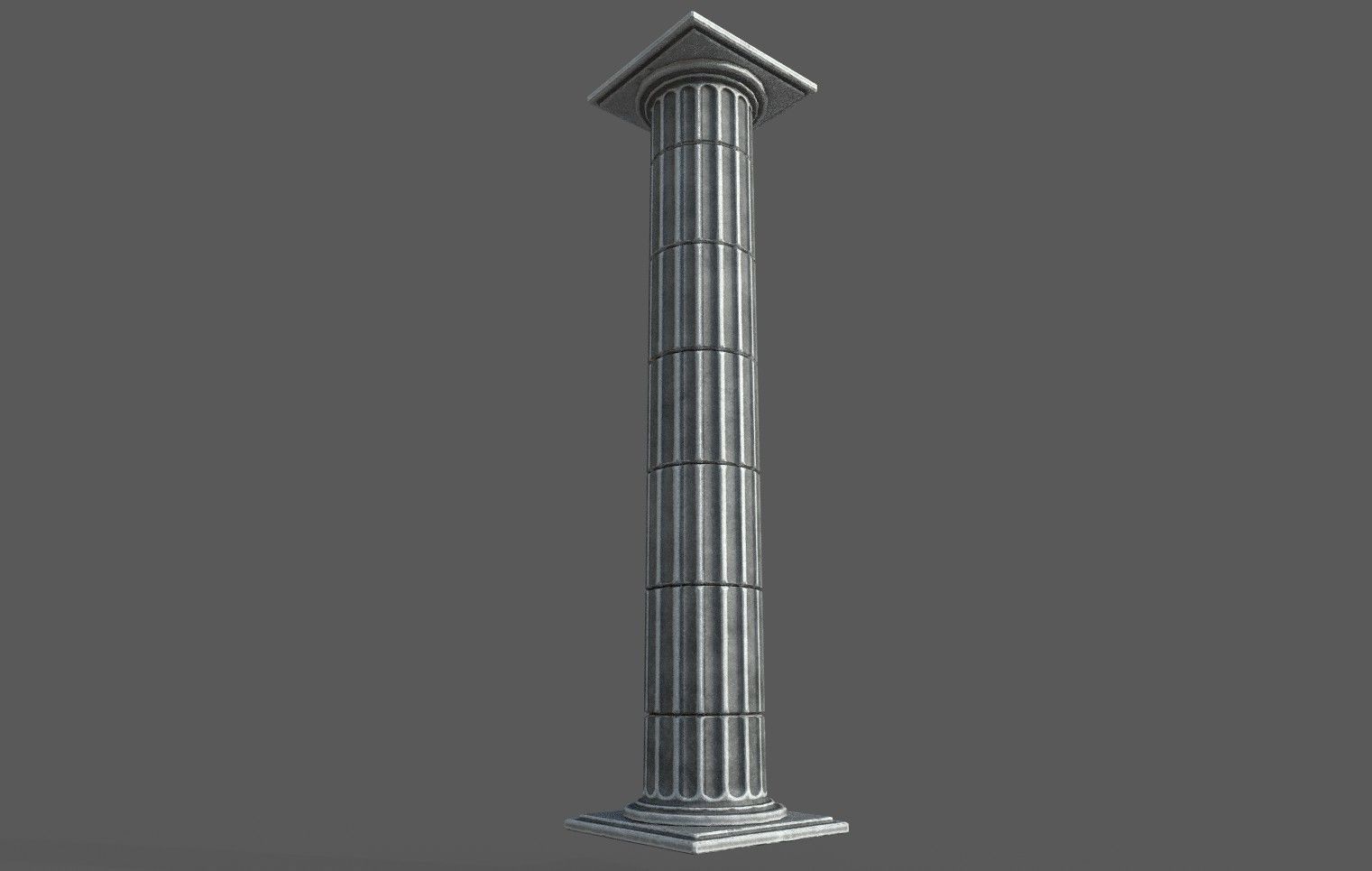 2 Roman Columns Low-poly 3D model_10