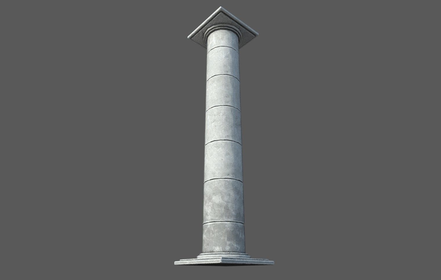 2 Roman Columns Low-poly 3D model_11