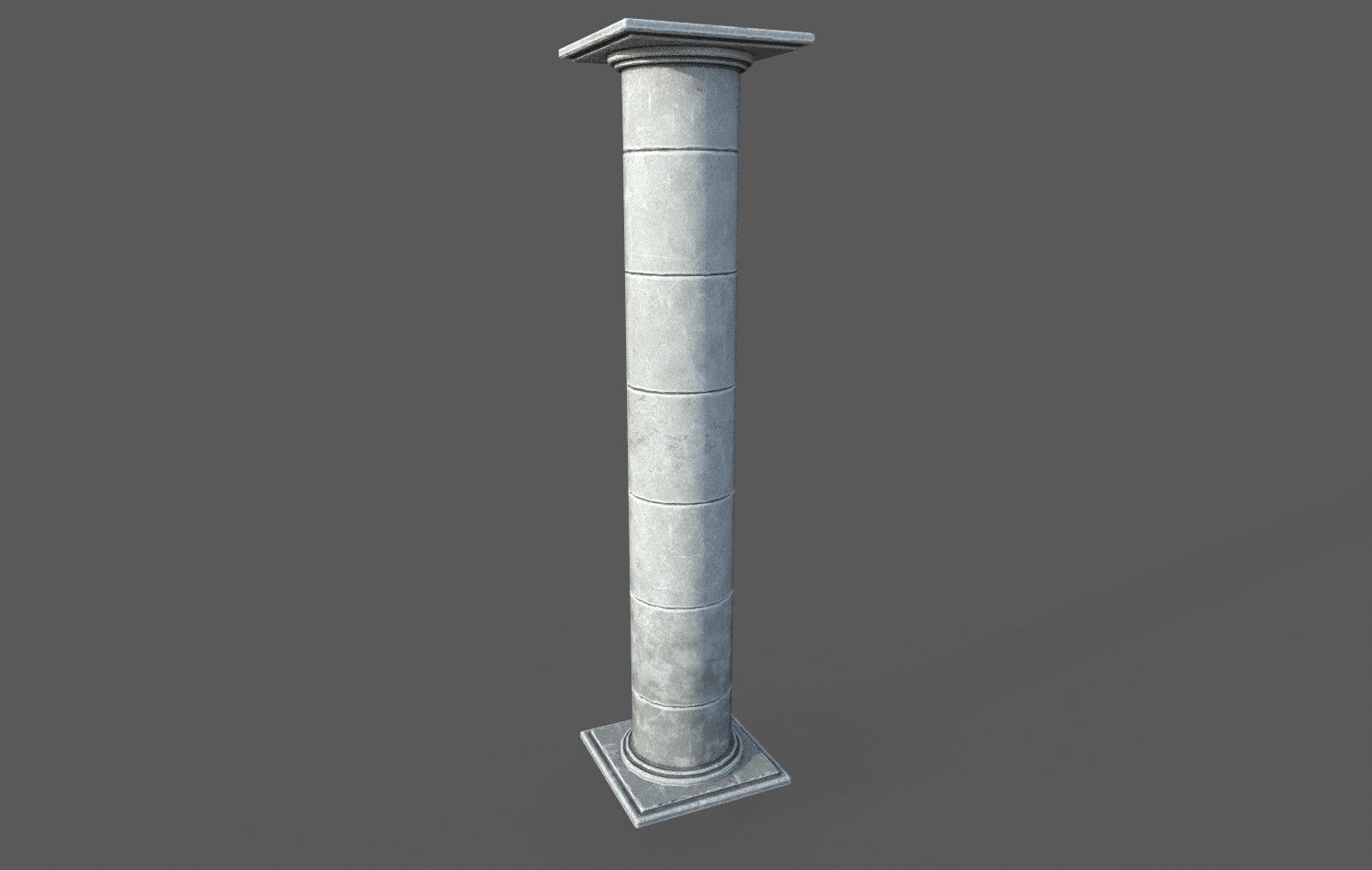 2 Roman Columns Low-poly 3D model_13