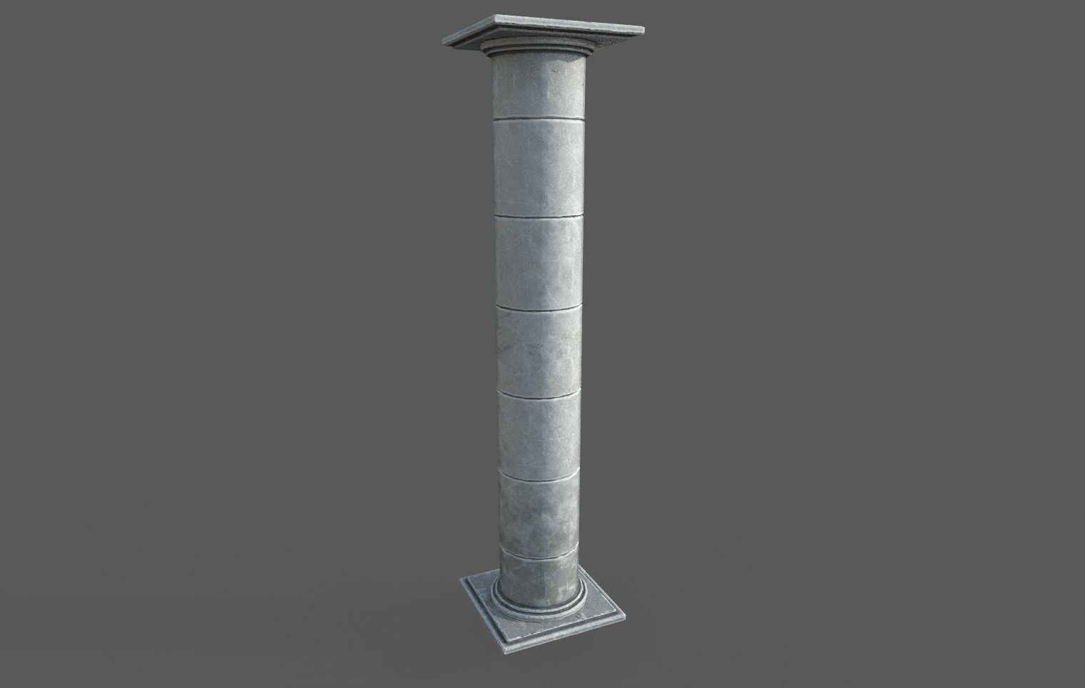 2 Roman Columns Low-poly 3D model_14