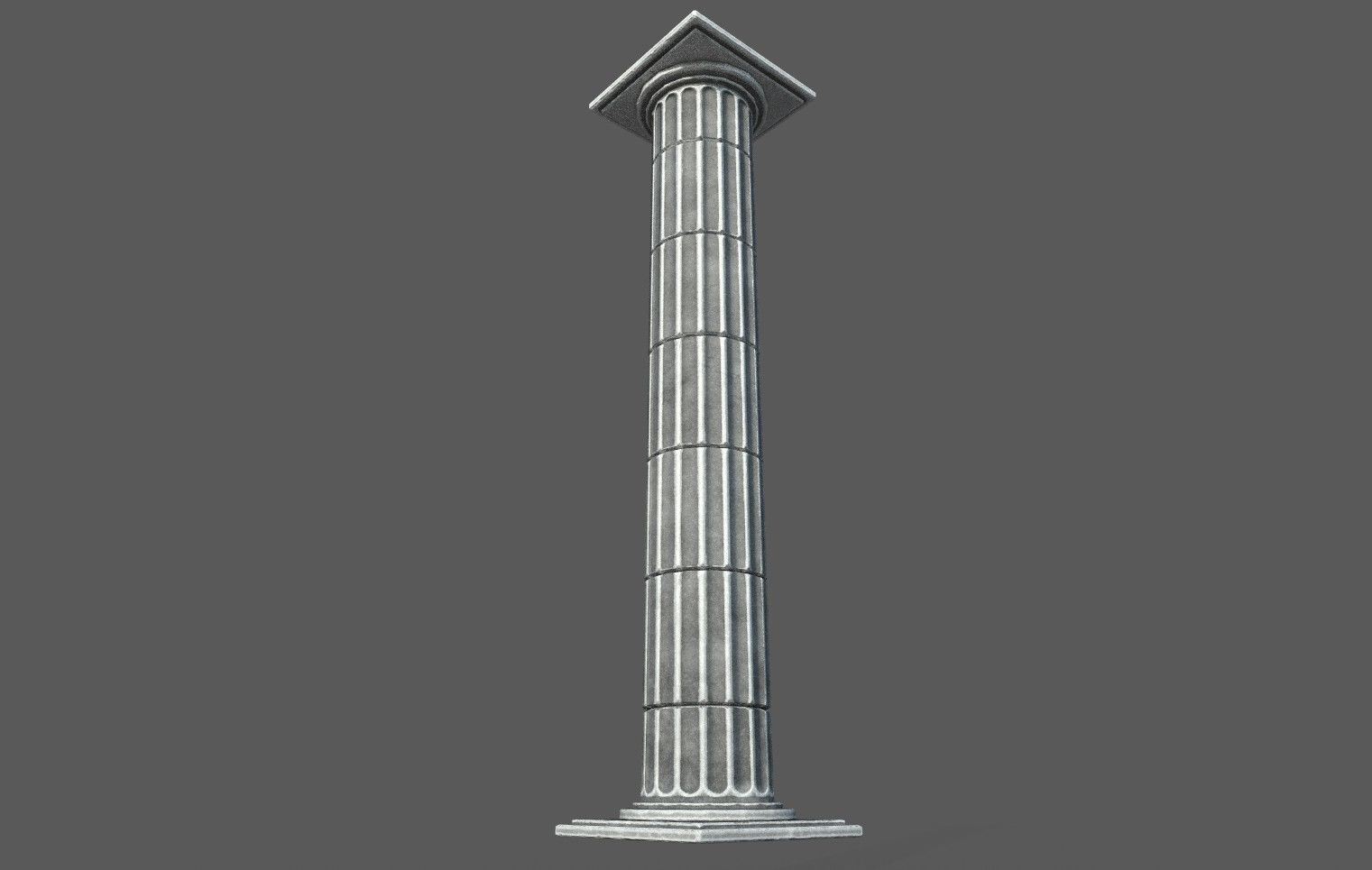 2 Roman Columns Low-poly 3D model_9