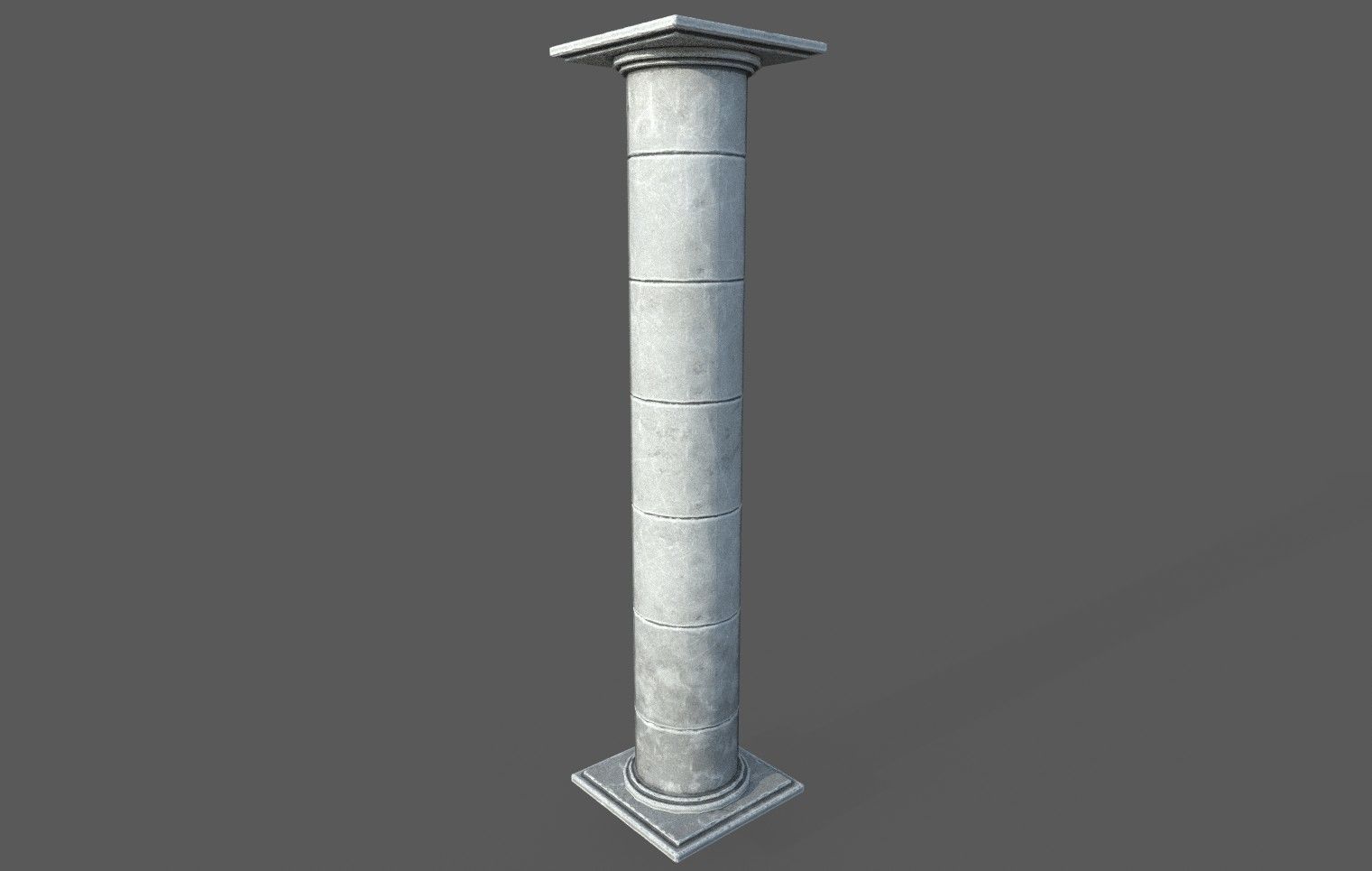 2 Roman Columns Low-poly 3D model_16