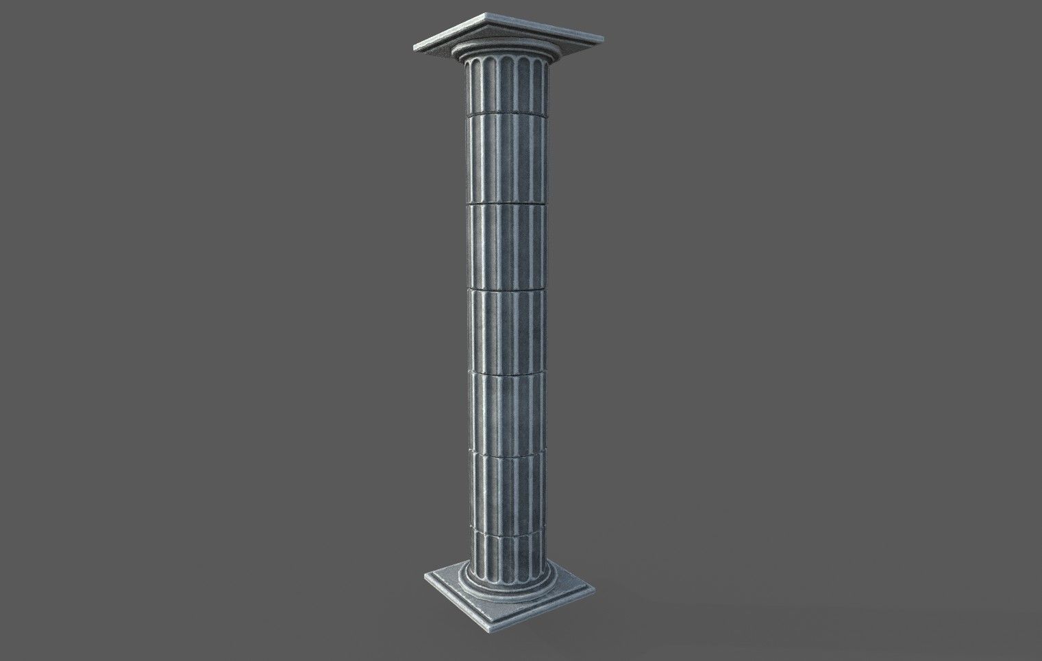 2 Roman Columns Low-poly 3D model_6