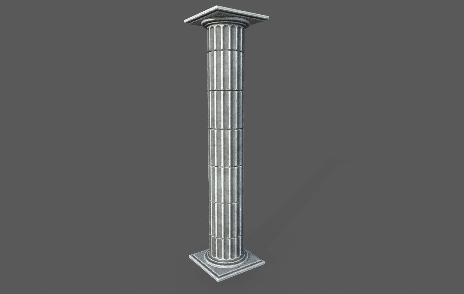 2 Roman Columns Low-poly 3D model_5