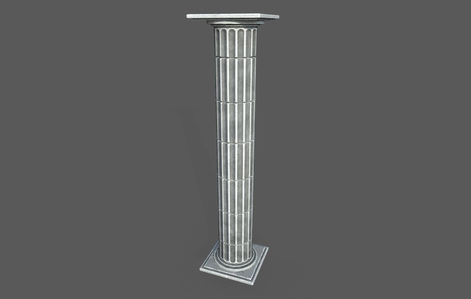 2 Roman Columns Low-poly 3D model_8