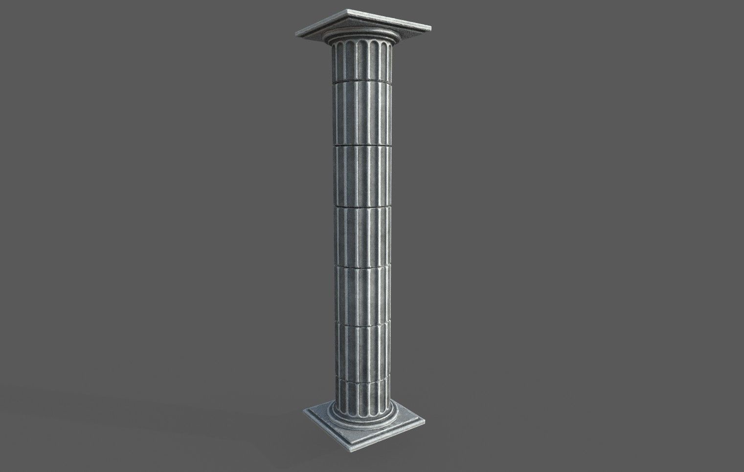 2 Roman Columns Low-poly 3D model_4