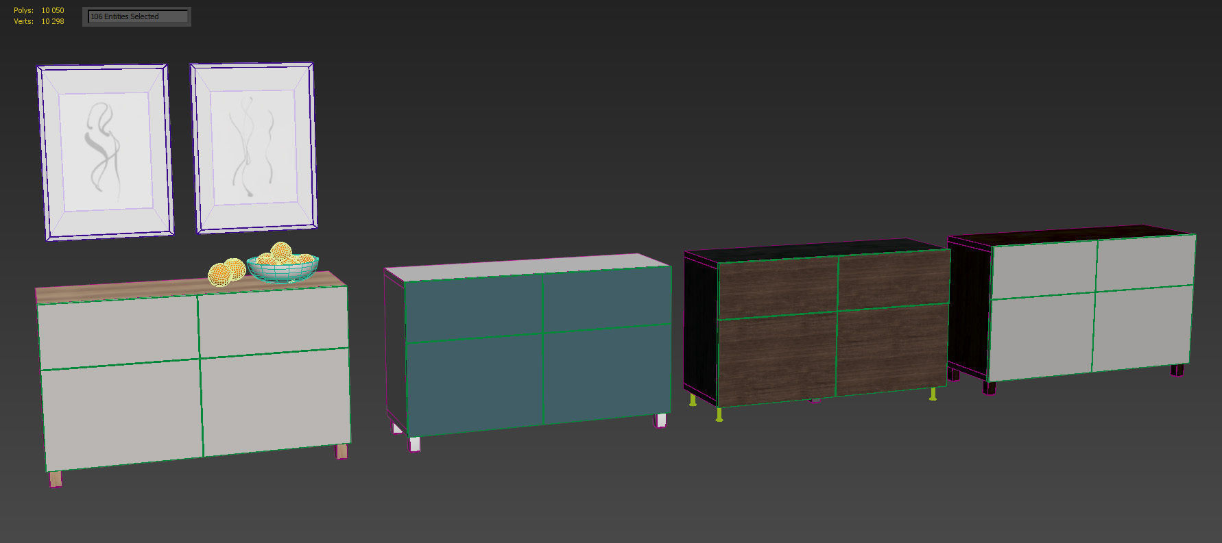 BESTA Storage combination with doors and drawers 3D model_7