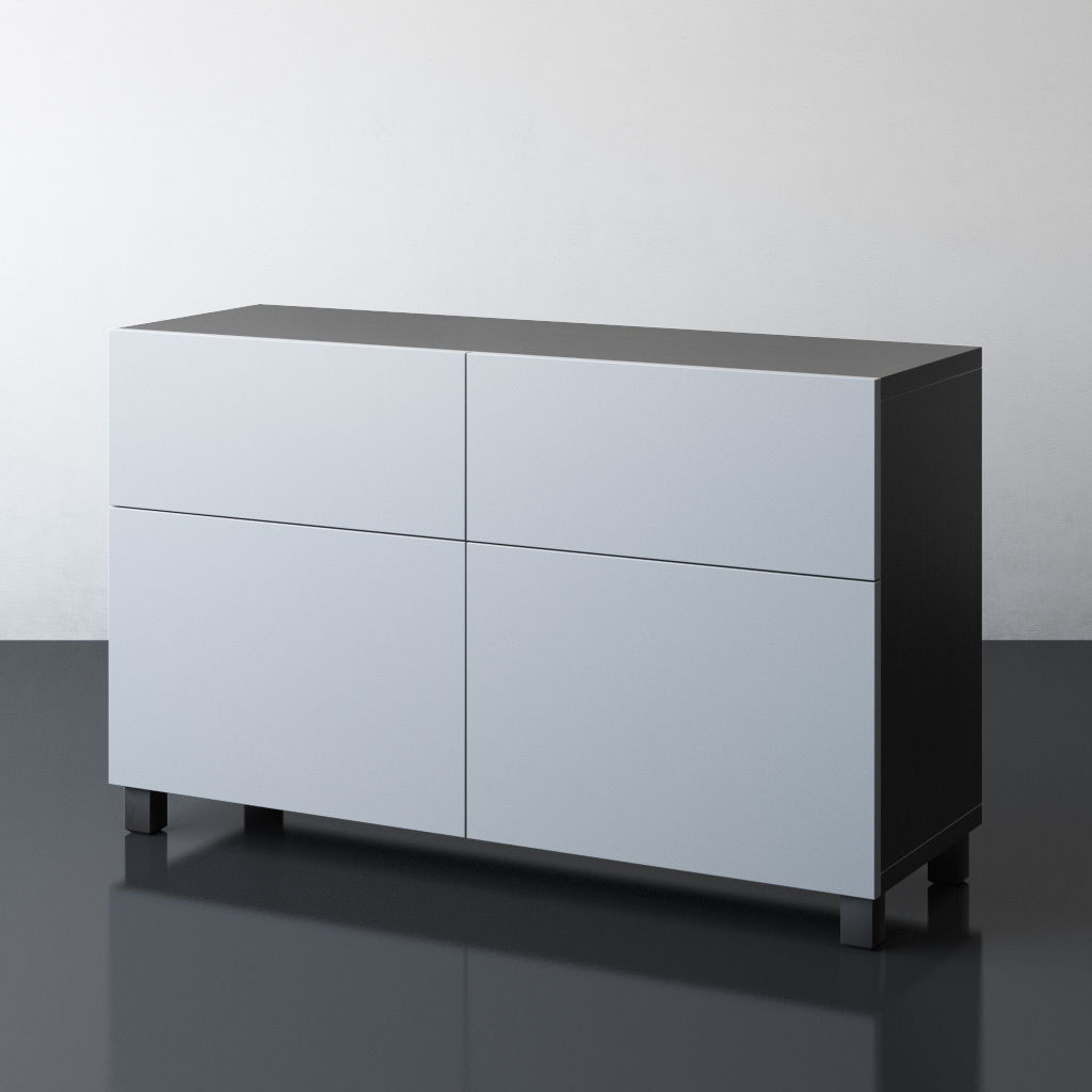 BESTA Storage combination with doors and drawers 3D model_6