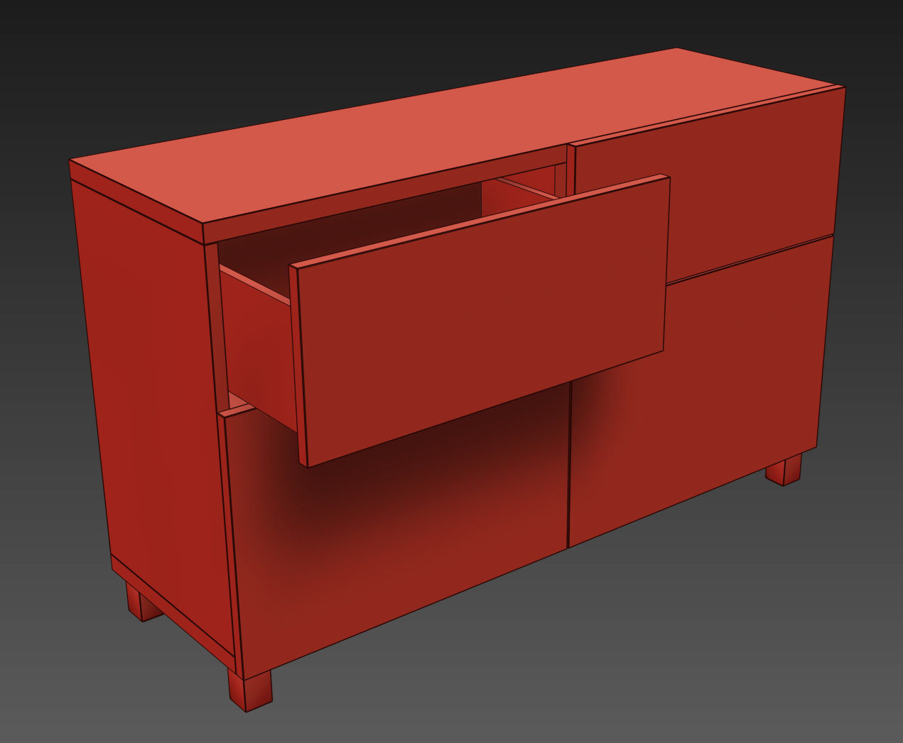 BESTA Storage combination with doors and drawers 3D model_13