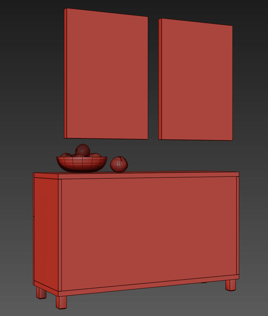BESTA Storage combination with doors and drawers 3D model_10