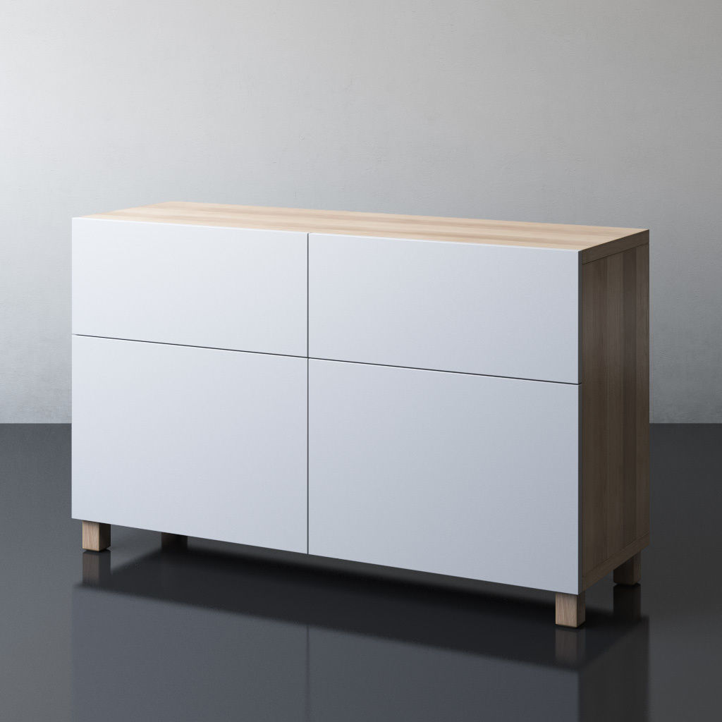 BESTA Storage combination with doors and drawers 3D model_3