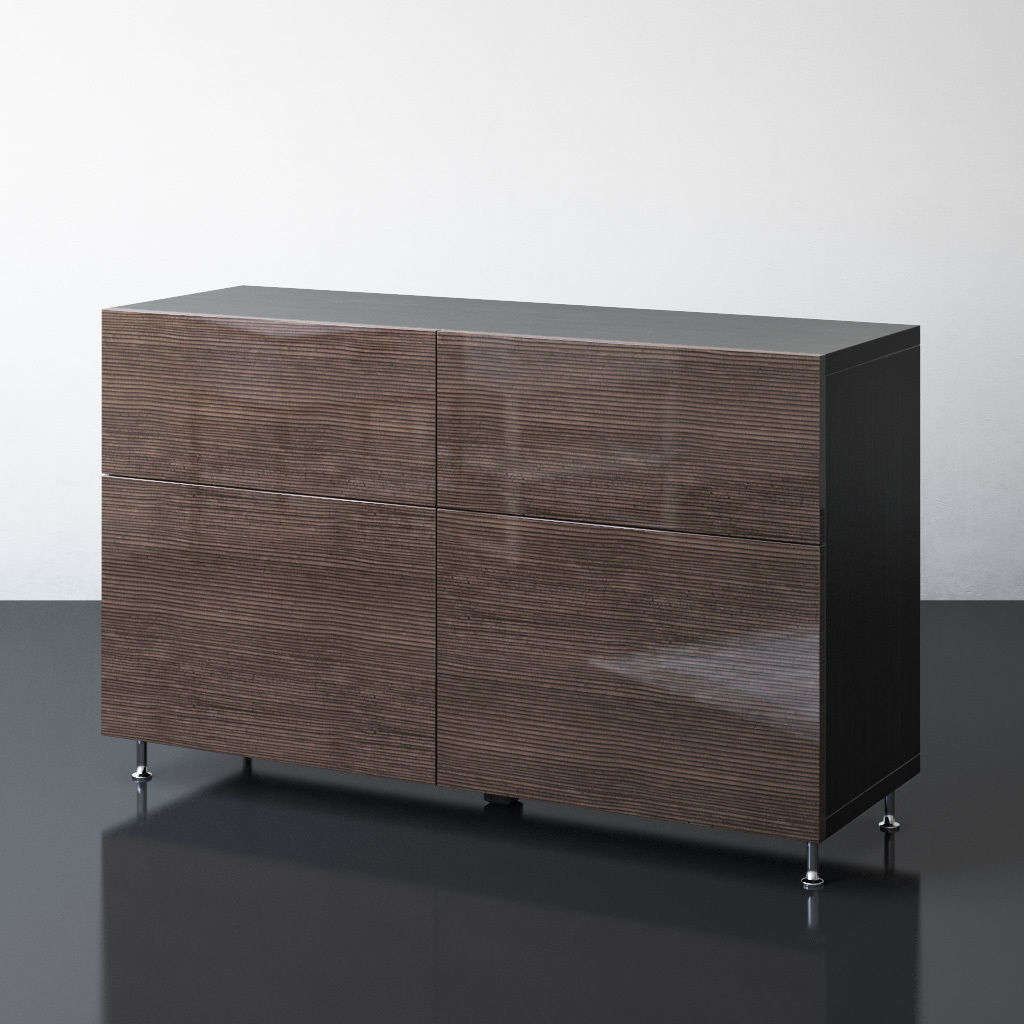 BESTA Storage combination with doors and drawers 3D model_5