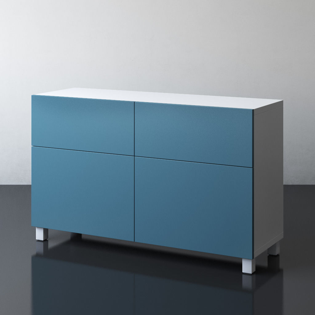 BESTA Storage combination with doors and drawers 3D model_4