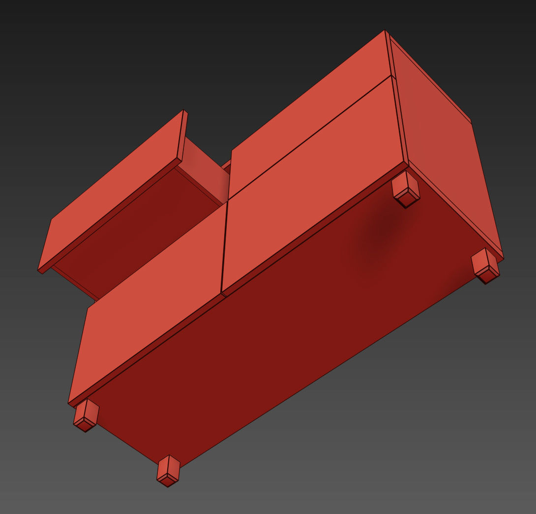 BESTA Storage combination with doors and drawers 3D model_14