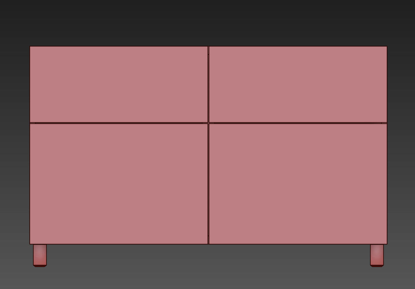 BESTA Storage combination with doors and drawers 3D model_15