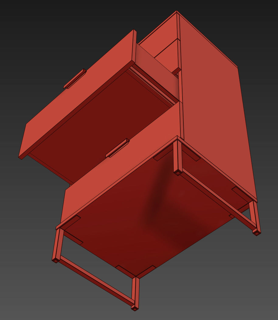 TRYSIL 4-drawer chest 3D model_11