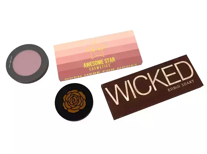 Cosmetic set Eye shadow Shading 3D model