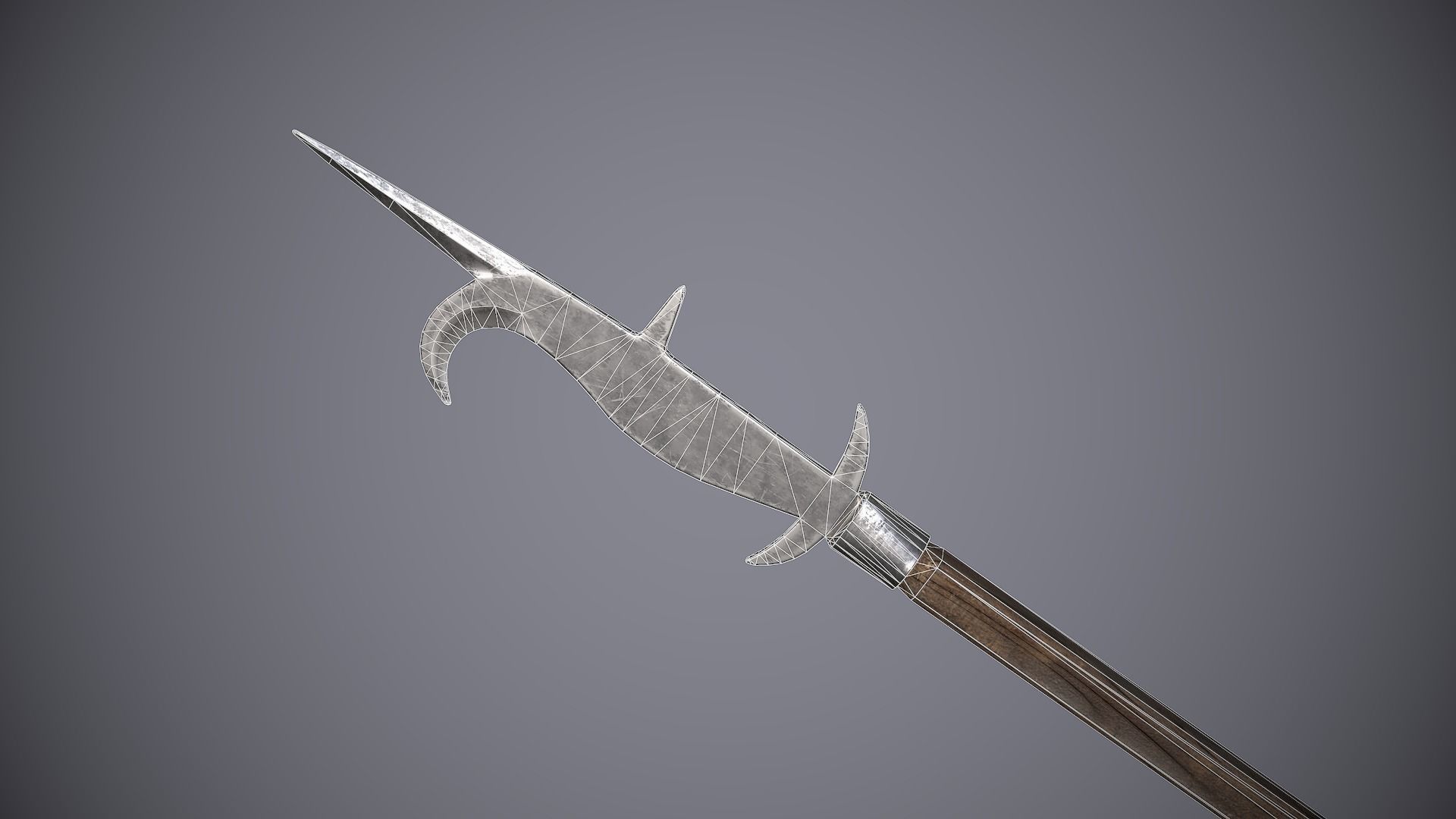 Medieval Polearm Bill Low-poly 3D model_1