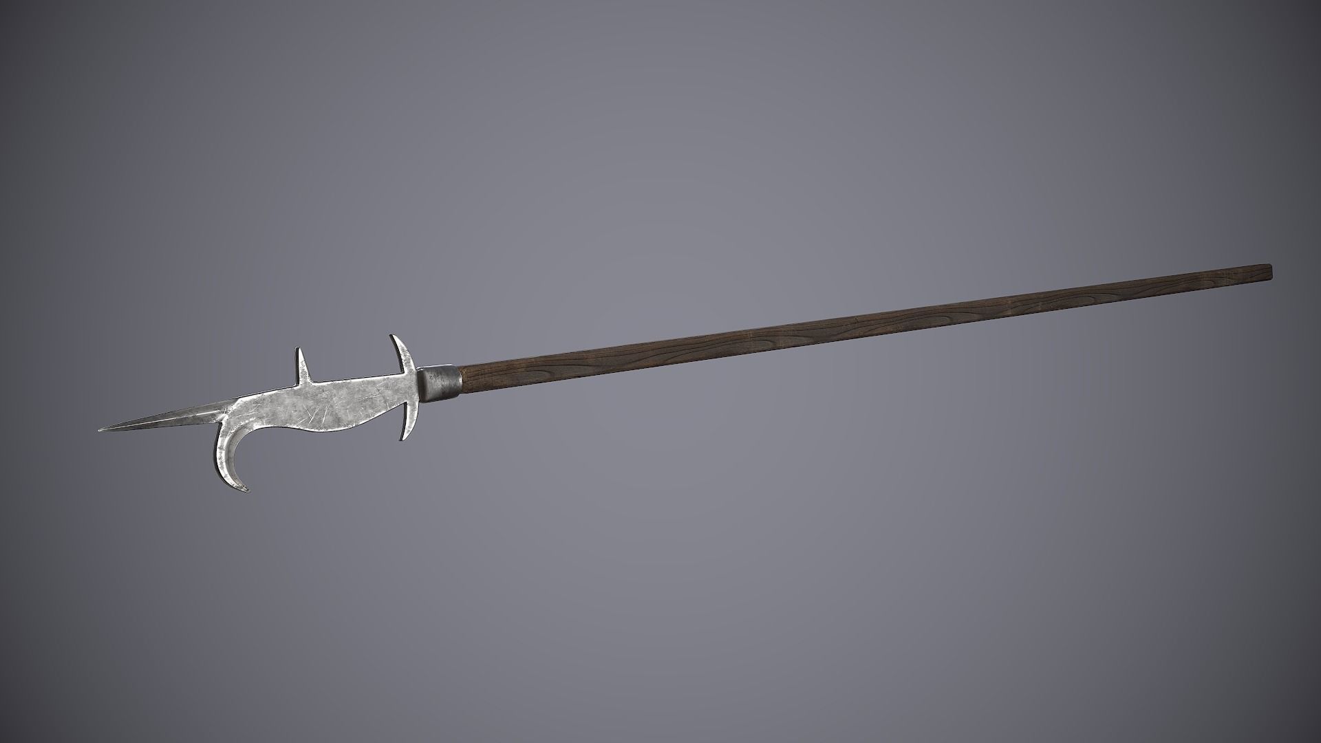 Medieval Polearm Bill Low-poly 3D model_4