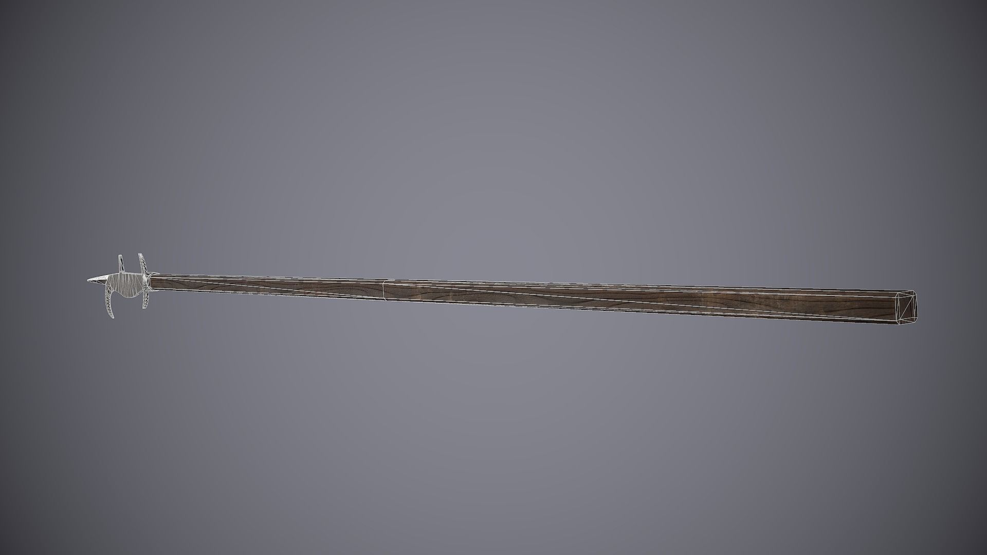 Medieval Polearm Bill Low-poly 3D model_9