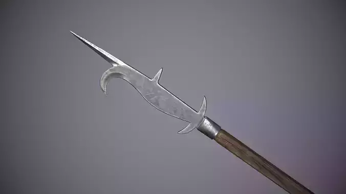 Medieval Polearm Bill Low-poly 3D model