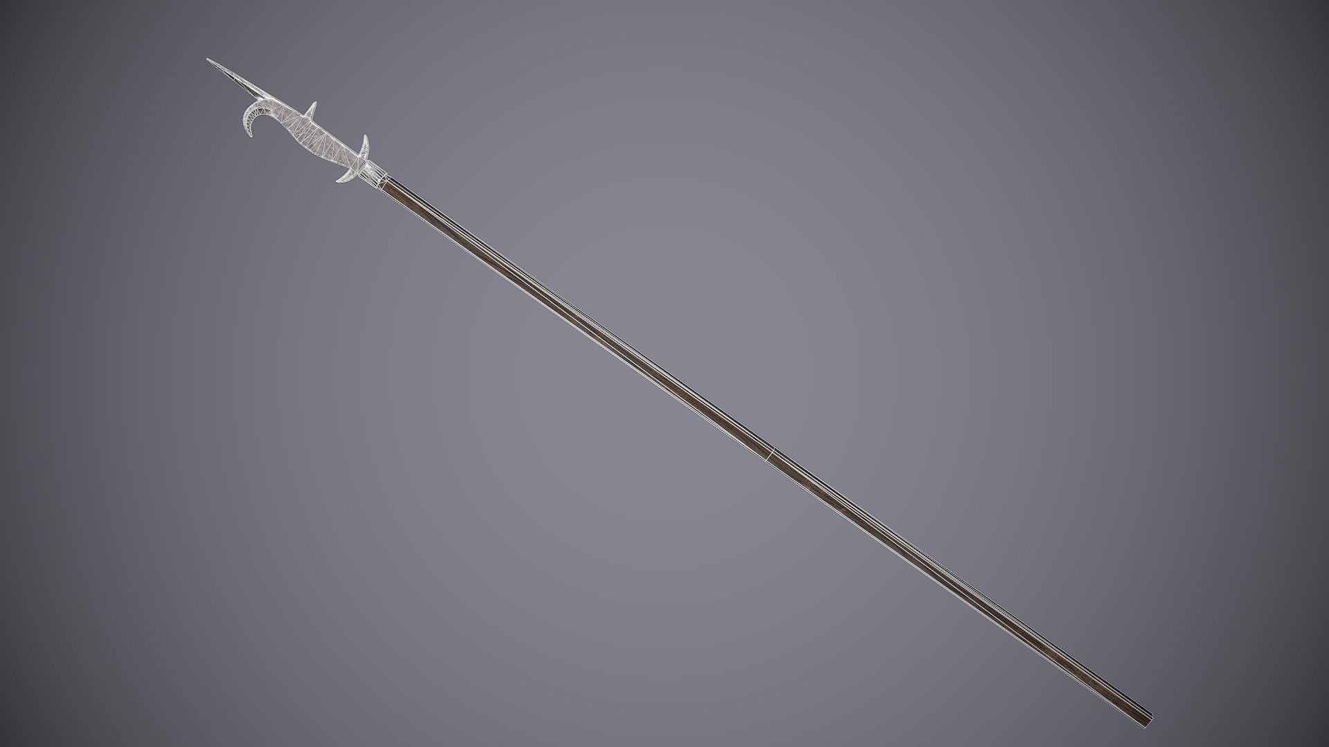 Medieval Polearm Bill Low-poly 3D model_3