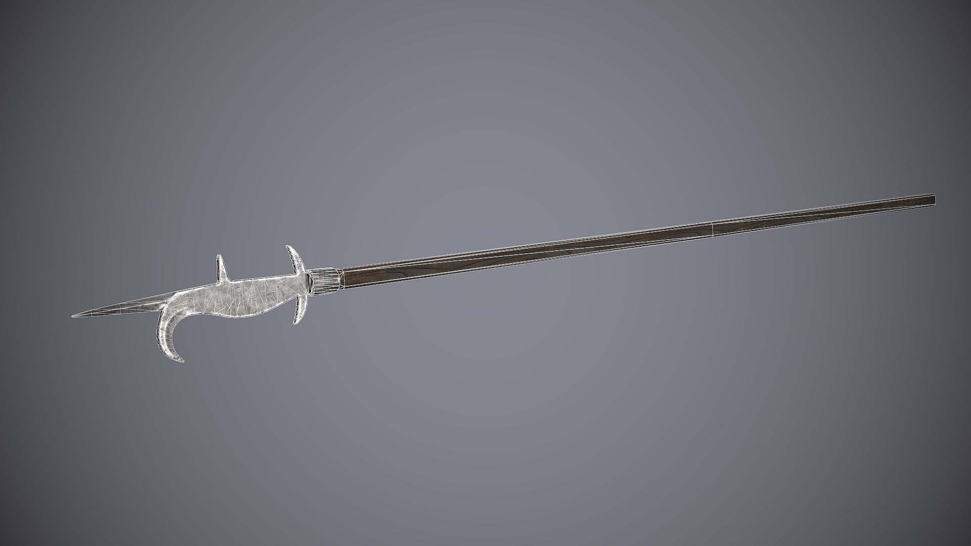 Medieval Polearm Bill Low-poly 3D model_5