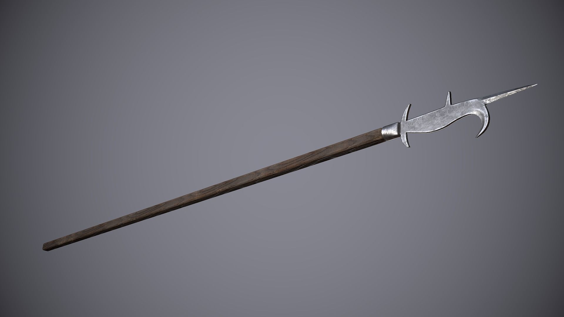 Medieval Polearm Bill Low-poly 3D model_6