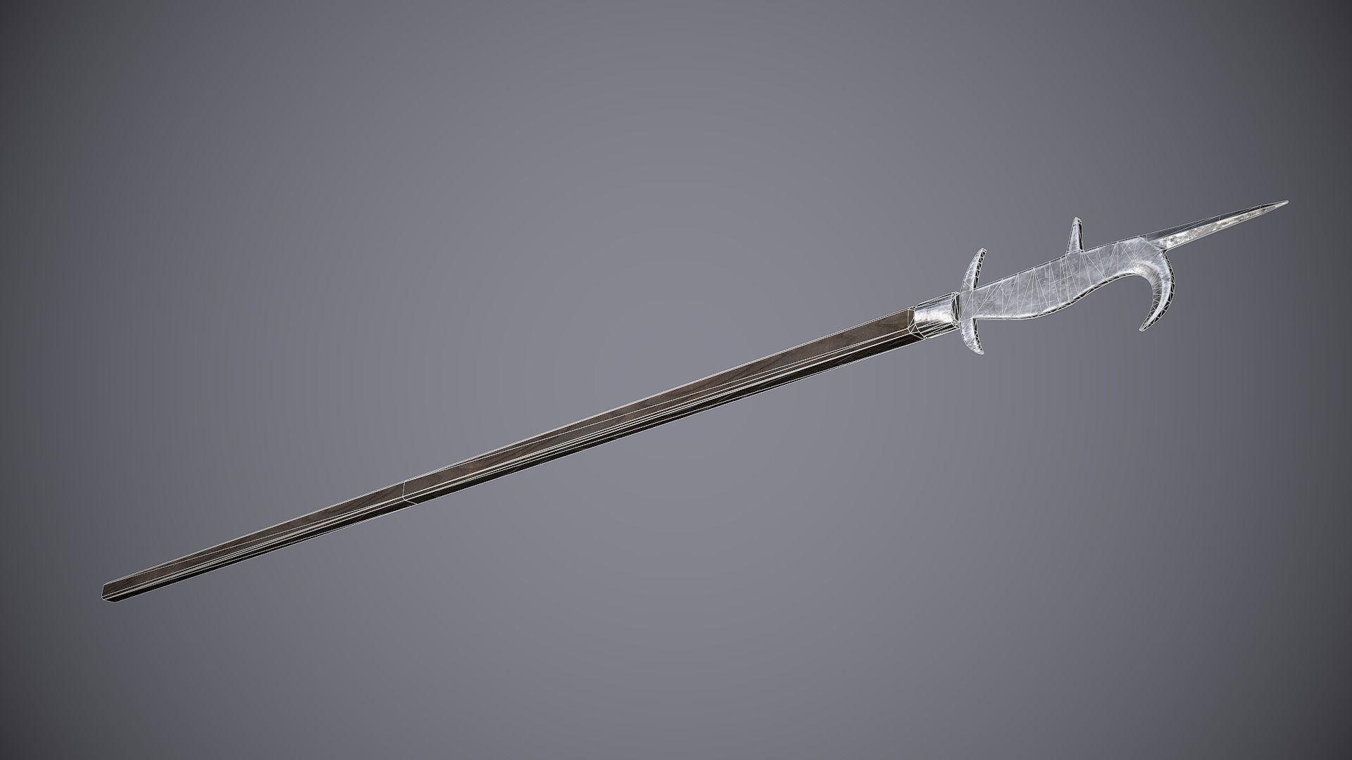 Medieval Polearm Bill Low-poly 3D model_7