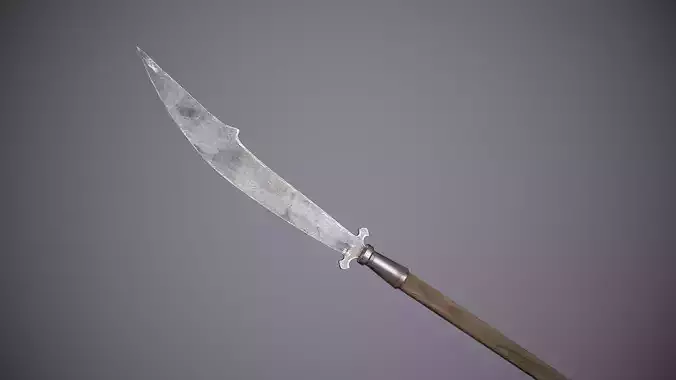Medieval Glave Low-poly 3D model