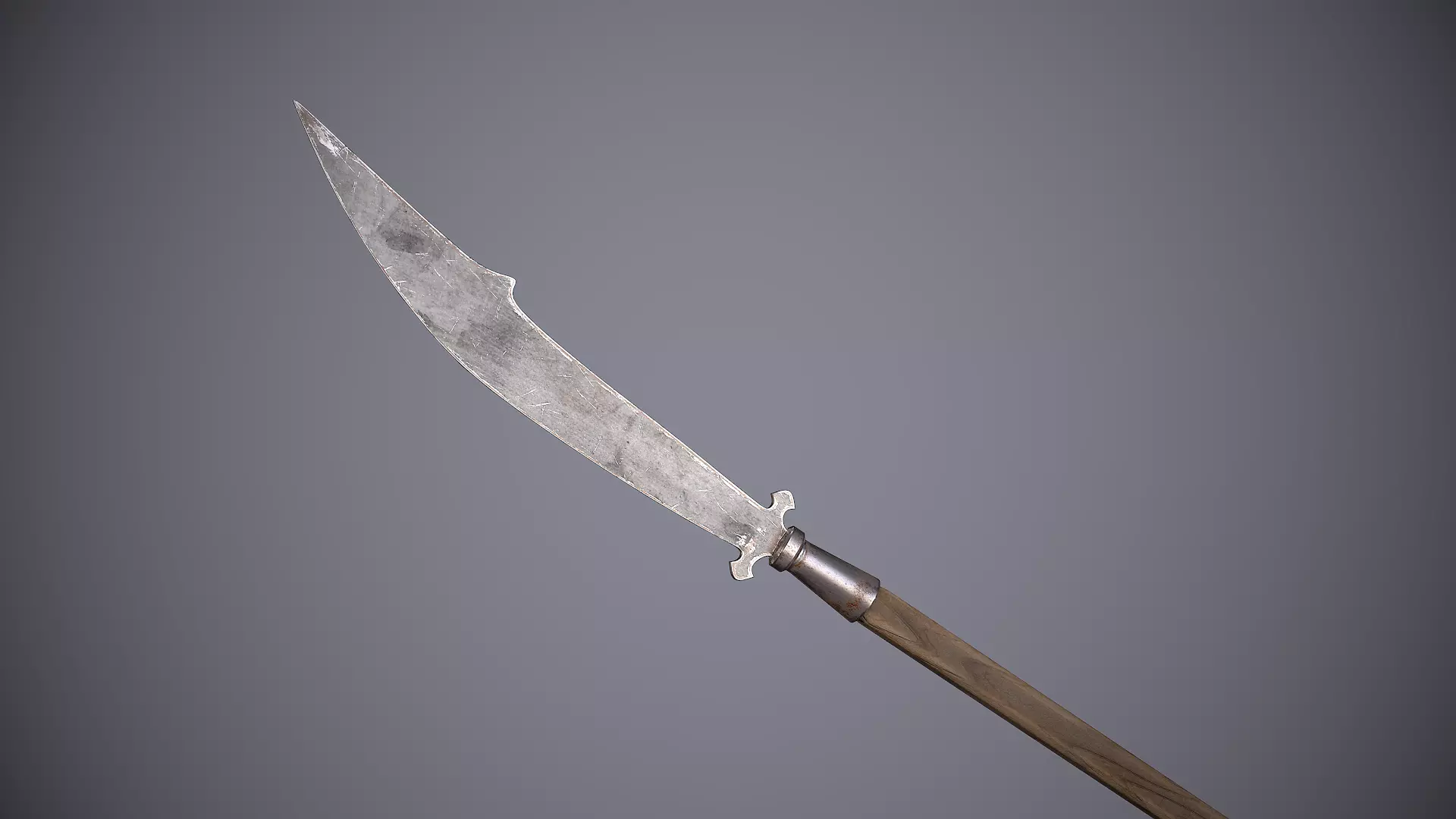 Medieval Glave Low-poly 3D model_0