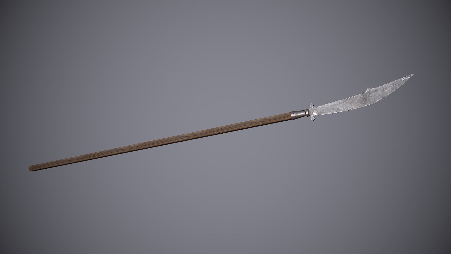 Medieval Glave Low-poly 3D model_7