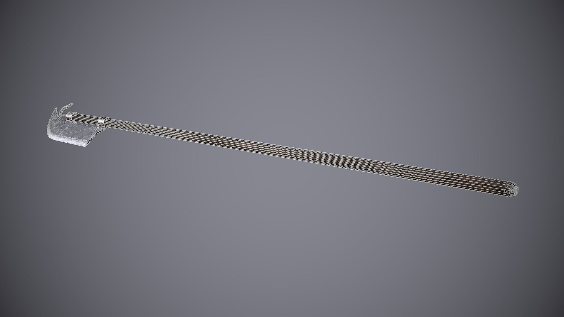 Medieval Polearm Lochaber Low-poly 3D model_10
