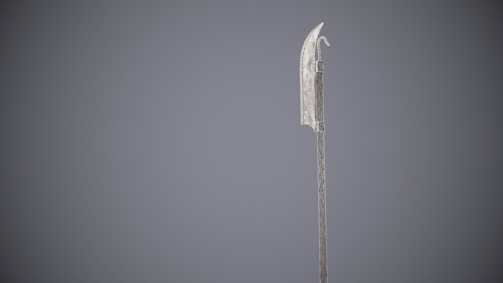 Medieval Polearm Lochaber Low-poly 3D model_8