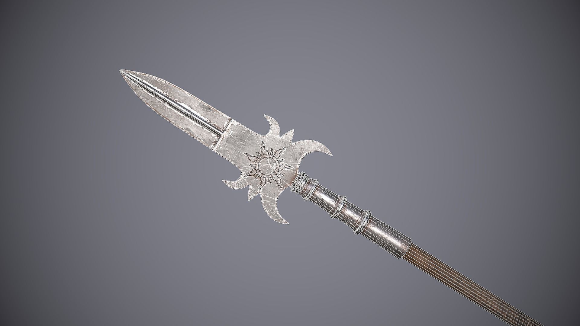 Medieval Polearm Protozan Low-poly 3D model_1