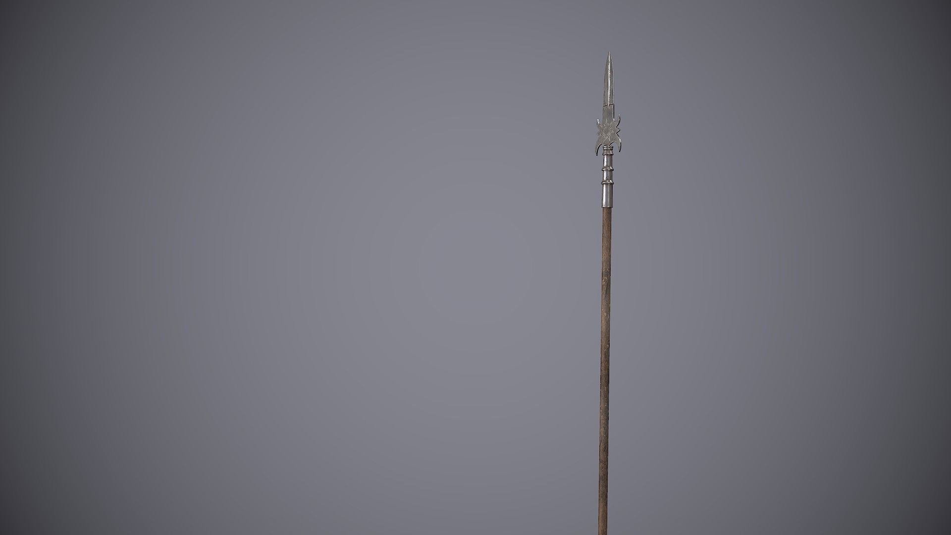 Medieval Polearm Protozan Low-poly 3D model_7
