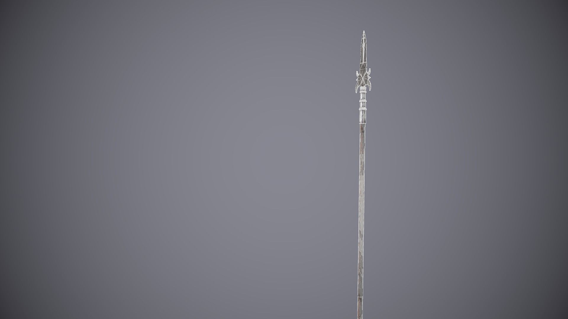 Medieval Polearm Protozan Low-poly 3D model_8